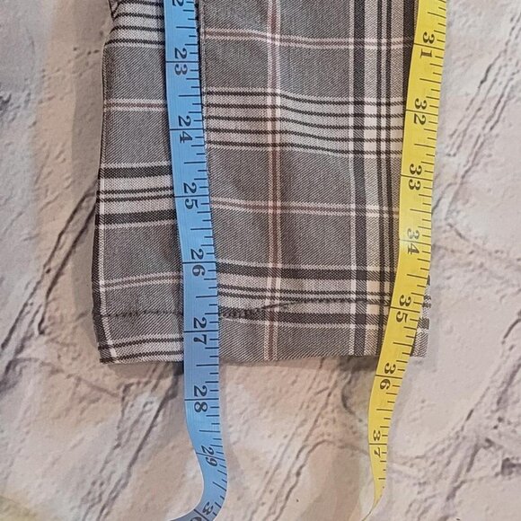 Sabrina Lauren Dress Pants Ankle Cut White/Charcoal Rose color size 6 - Picture 5 of 6